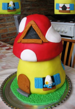 torta Šmolkov domček